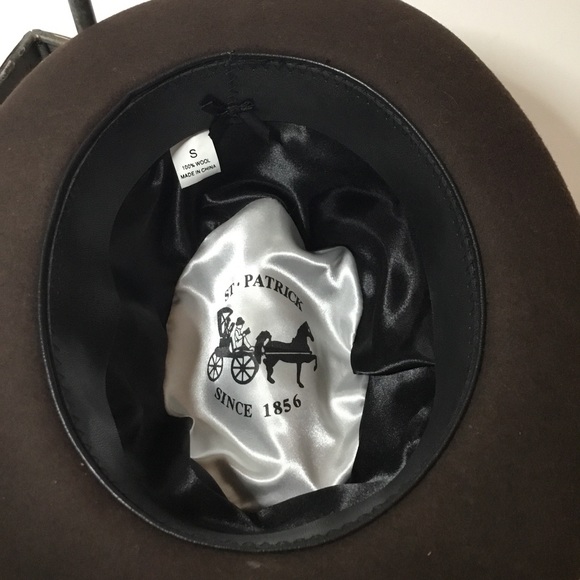 St. Patrick Men’s Brown 100% Wool Hat Size S - Picture 5 of 8